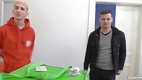 Chris fucking alo's big dildo & cum